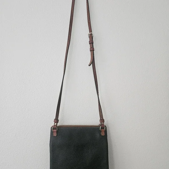 Dooney & Bourke Pebble Grain Leather Crossbody Bag | Adjustable Strap - Picture 4 of 10